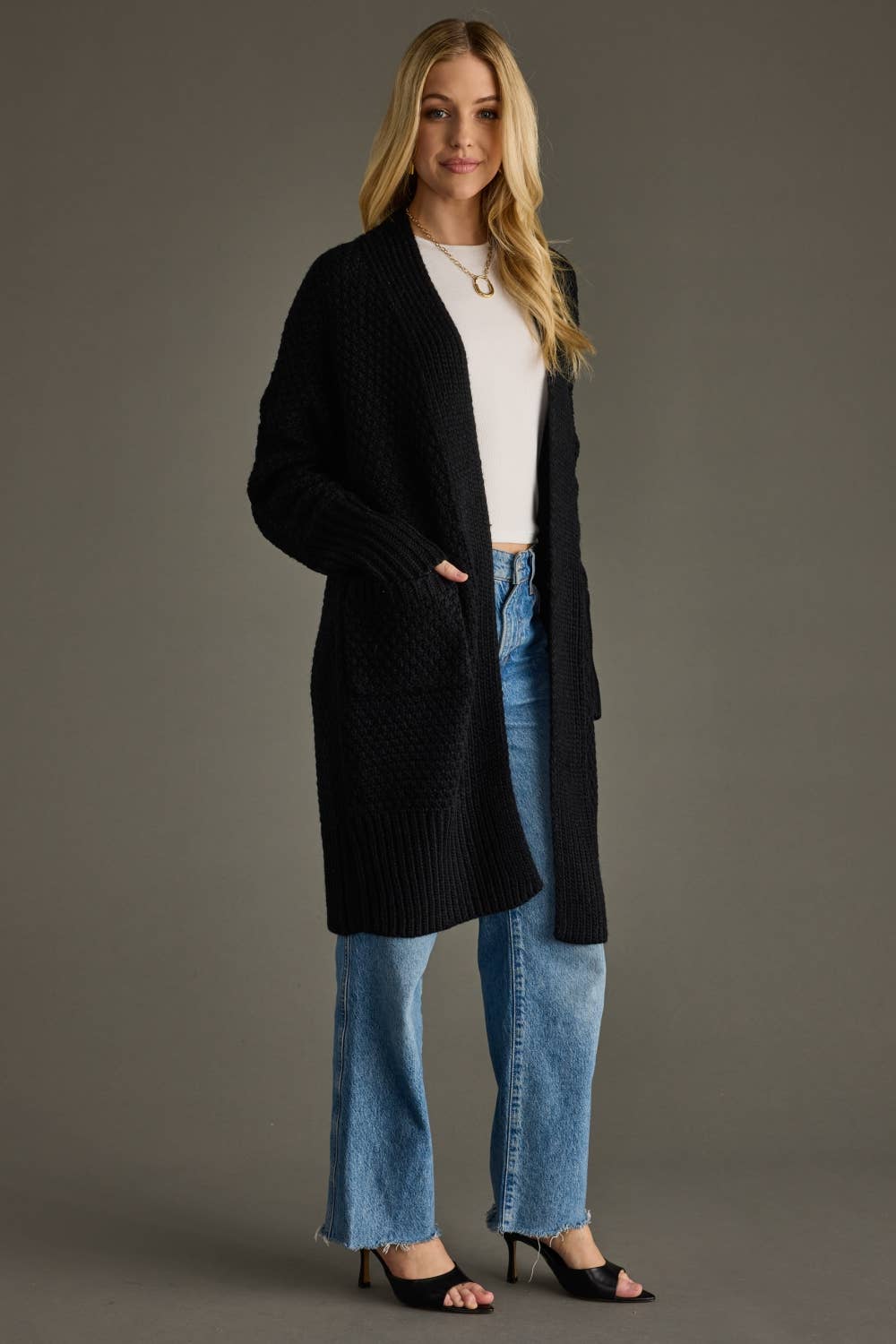 Black Knit Cardigan