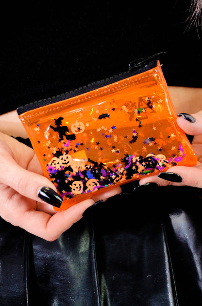 Liquid Glitter Coin Purse - The Great Pumpkin