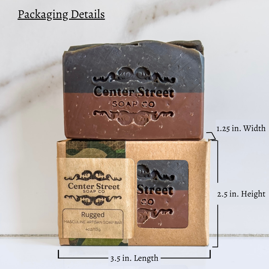 Rugged Handmade Soap Bar For Men - 4oz