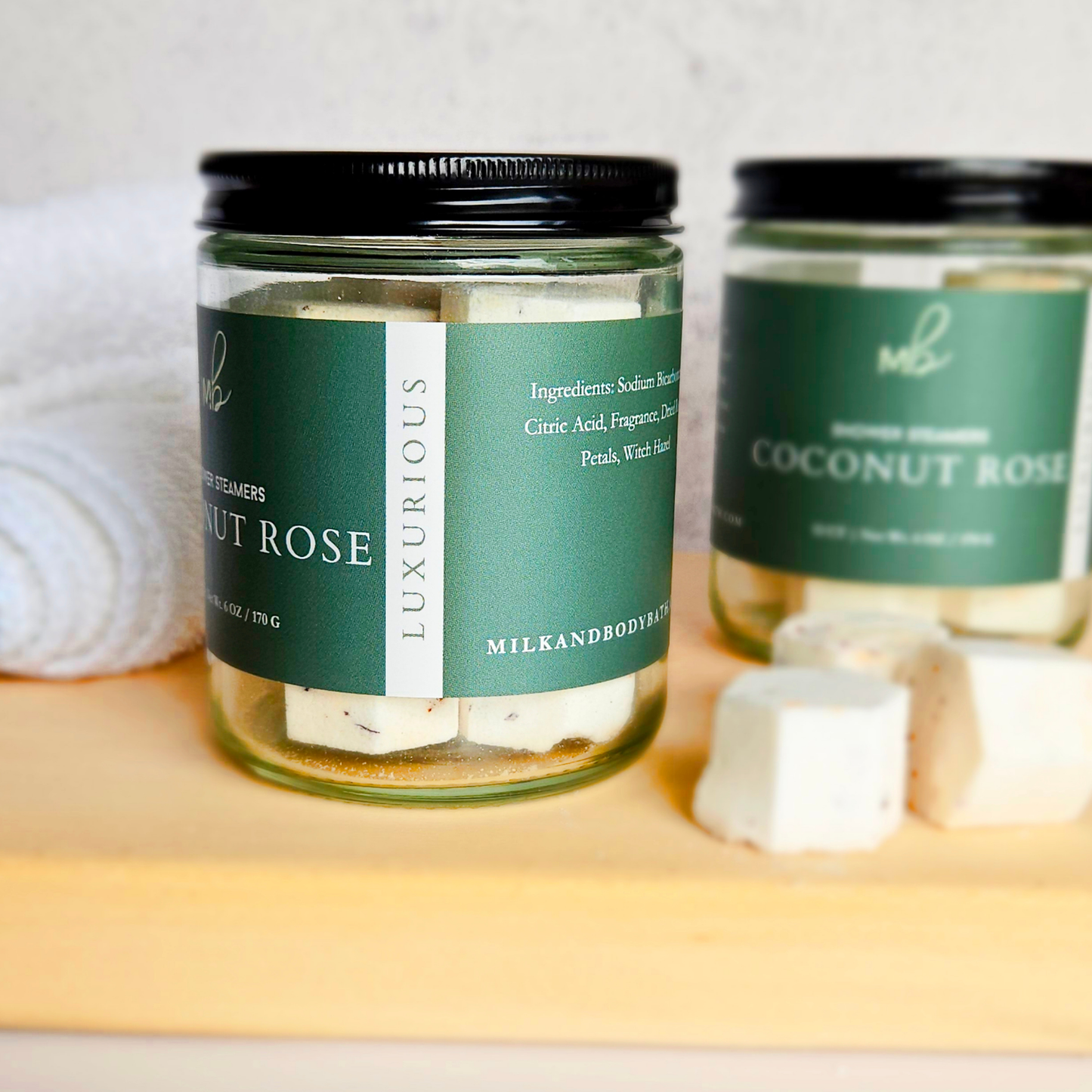 12ct Mini Shower Steamer Jars | Aromatherapy: Rosemary Mint