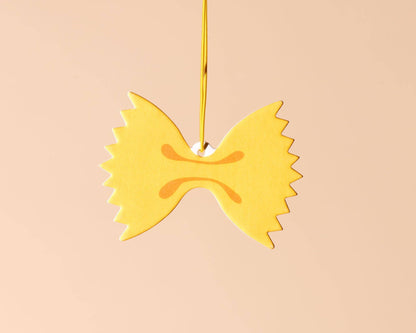 Farfalle Bowtie Pasta Hanging Air Freshener - Lemon Scent -