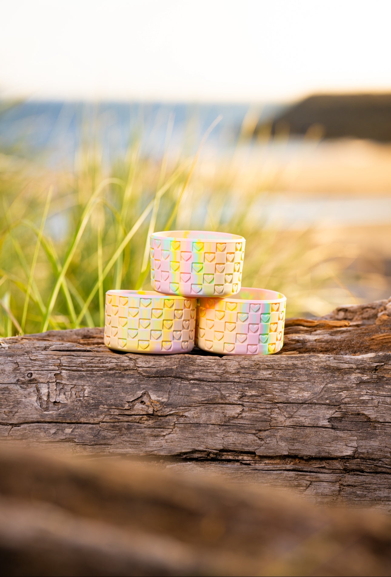 Checkered Hearts Tumbler Boots: Daybreak