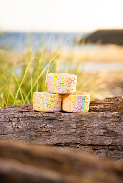 Checkered Hearts Tumbler Boots: Daybreak