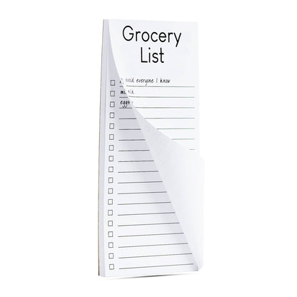 Grocery List | avoid everyone I know, milk, eggs list pad