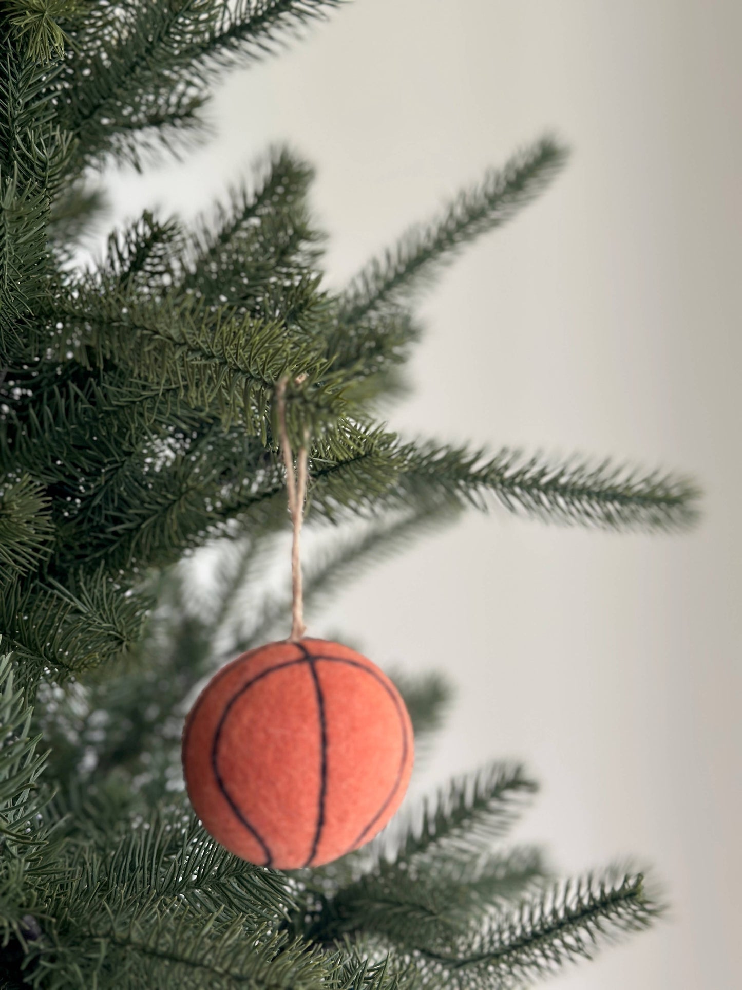 Wool Felt Sports Ornament  – Soccer