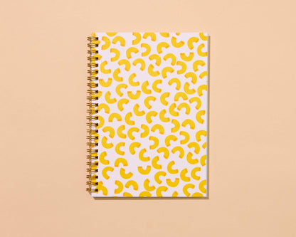 Macaroni Letterpress Spiral Notebook - Foodie, Pasta