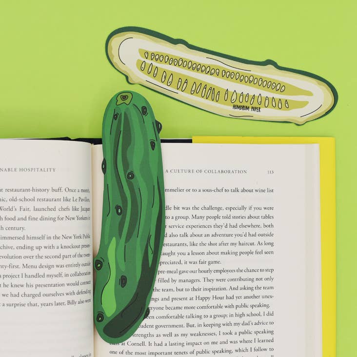 Pickle Bookmark (it's die cut!)