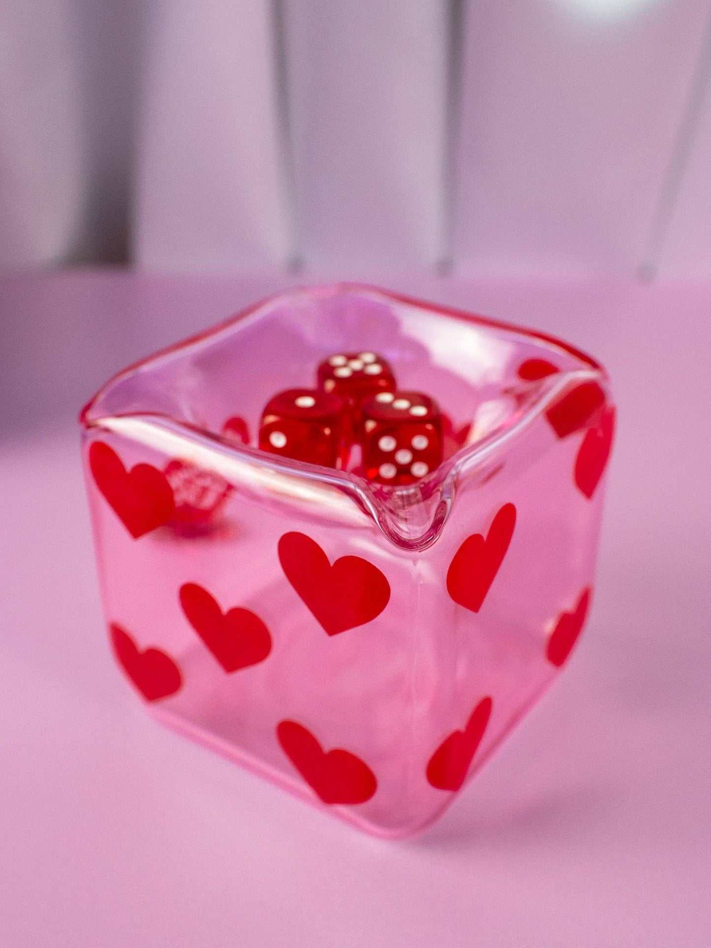 Pink Dice Ash Tray