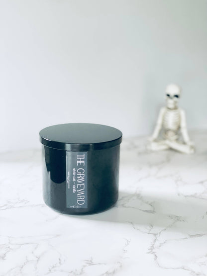 17 OZ The Graveyard Candle - Natural Soy + Fall Candles: Salted Caramel