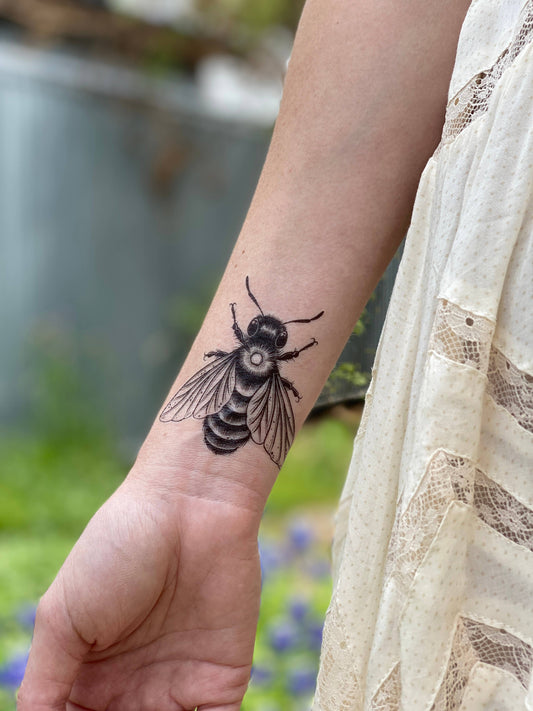 Big Bee Temporary Tattoo: 1-Pack