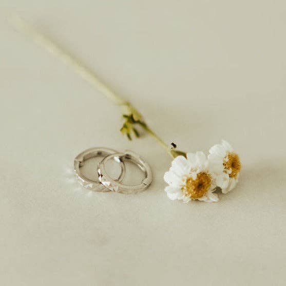 Sydney Hammered Hoops: Silver / Small (10mm)