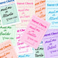 Guest Check Sticker Decal, Custom Sticker: Purple