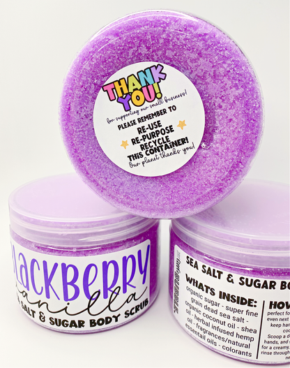 Blackberry Vanilla - Sea Salt and Sugar Body Scrub 