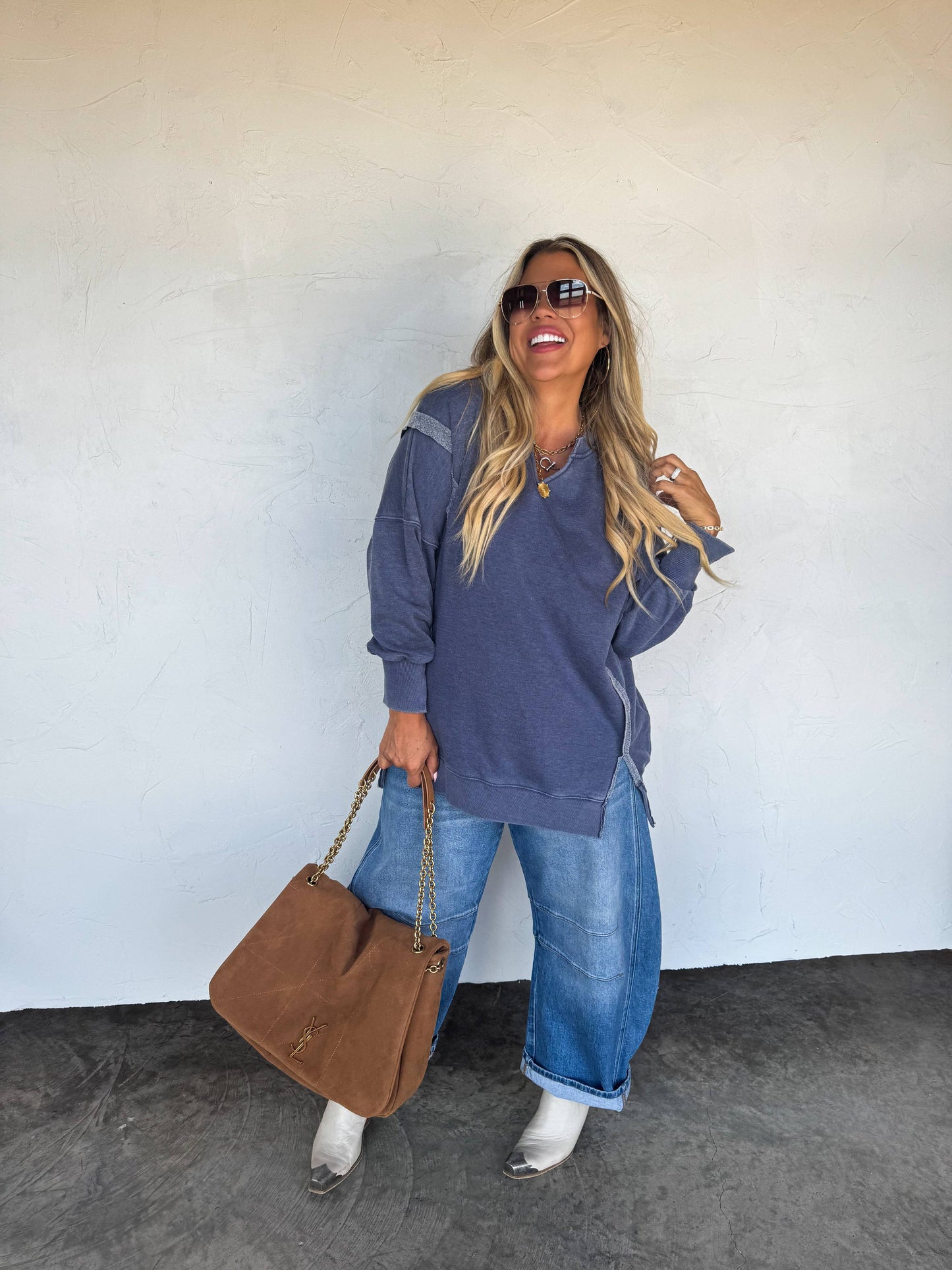 THE COMFY CUT SWEATSHIRT: WINE
