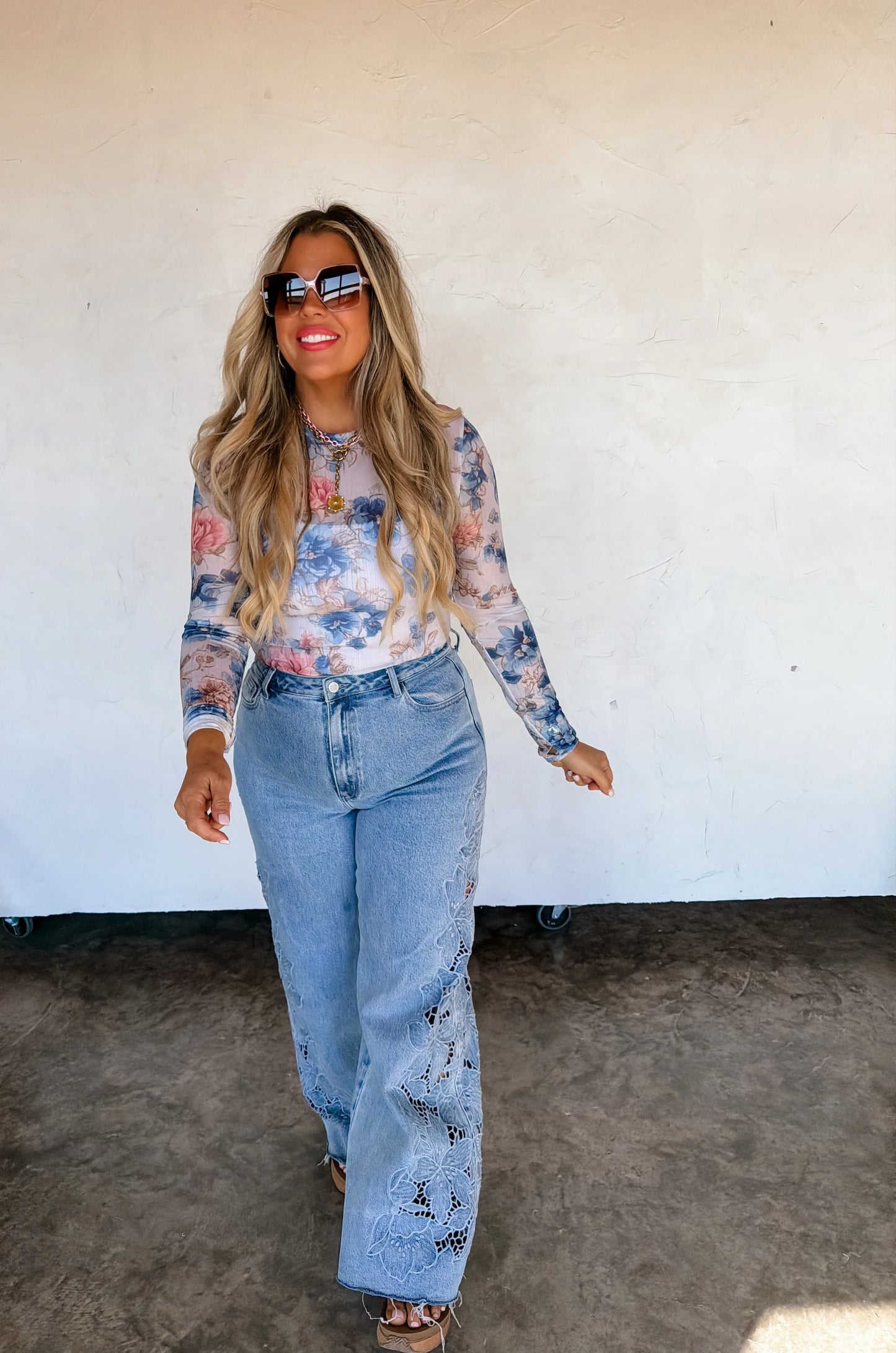 English Garden Mesh Top