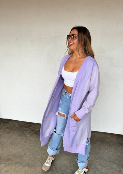 SPRING DESI SWEATSHIRT CARDIGAN: YELLOW