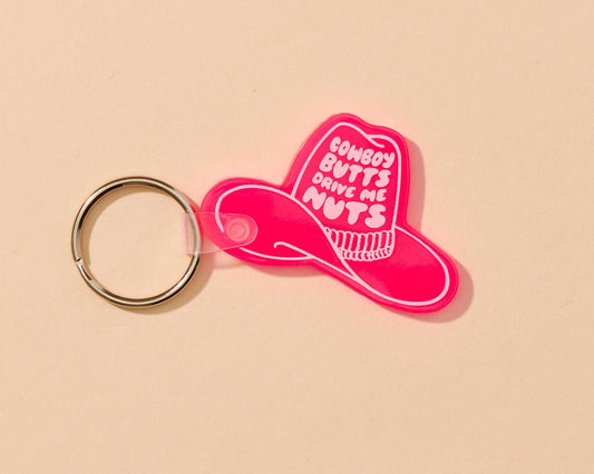 Cowboy Butts PVC Keychain