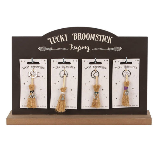Lucky Halloween Broomstick Keyring