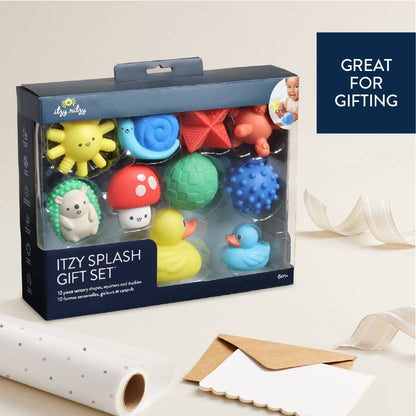 Itzy Splash Gift Set™ Soft Bath + Water Toys