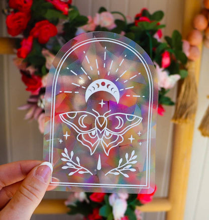 Mystical Moth Suncatcher Rainbow Maker Sticker Sun Catcher