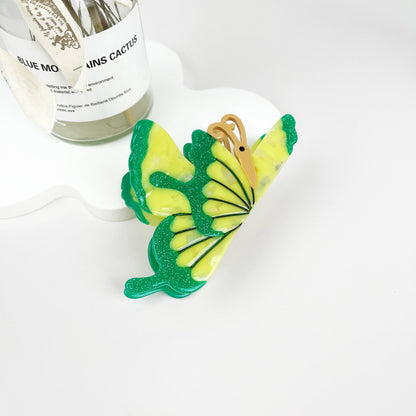 Hair Claw Clip: Green Butterfly