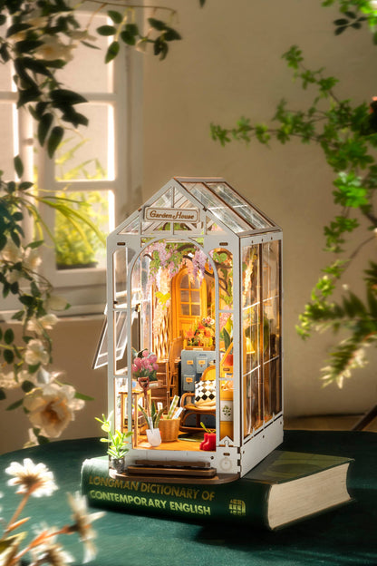 DIY Miniature House Book Nook Kit: Garden House