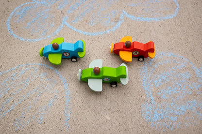 Pull Back Wooden Plane