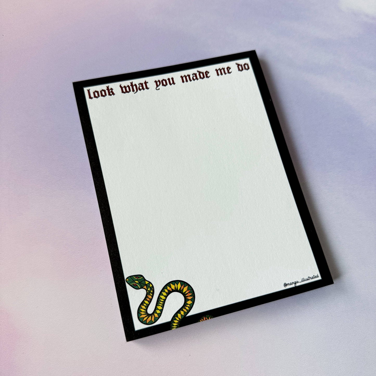 Look What You Made Me Do notepad