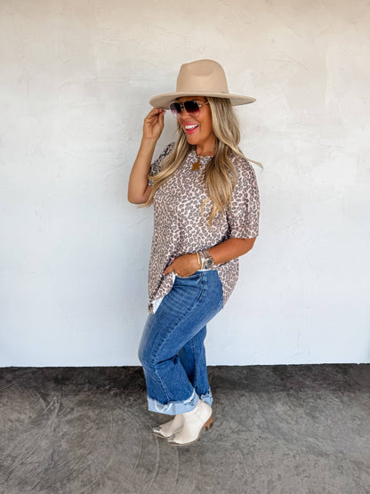 JOEY WASHED COTTON BOYFRIEND TEE RUST