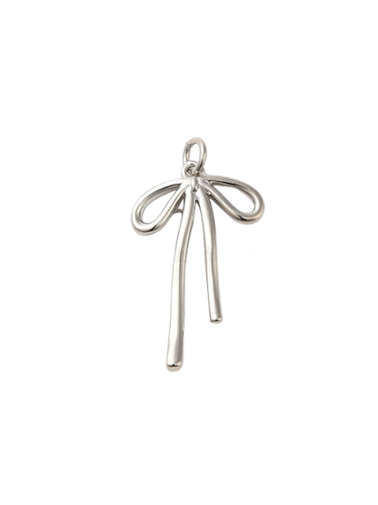 * Silver Bow Charm