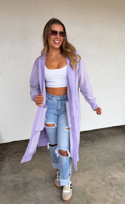 SPRING DESI SWEATSHIRT CARDIGAN: YELLOW