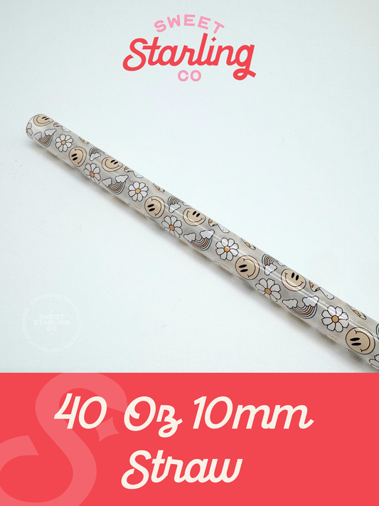 Mushroom 40 oz Reusable Straw- Wide Fit