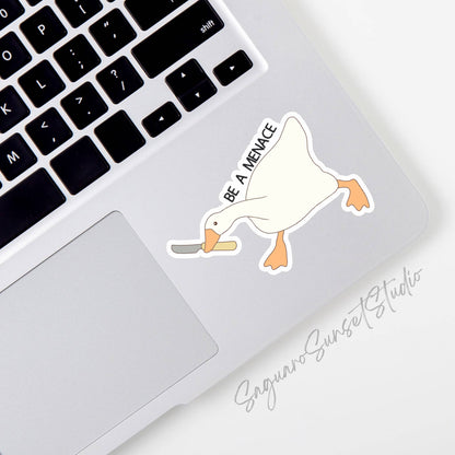 Funny Goose Sticker, Cute Animal Sticker, Menace Sticker: Unpackaged