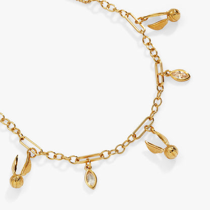 Harry Potter™ Golden Snitch Bracelet: 14kt Gold Over Sterling Silver