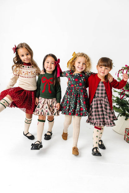 Tree Farm Scalloped Knee Socks: 4-6 YEARS