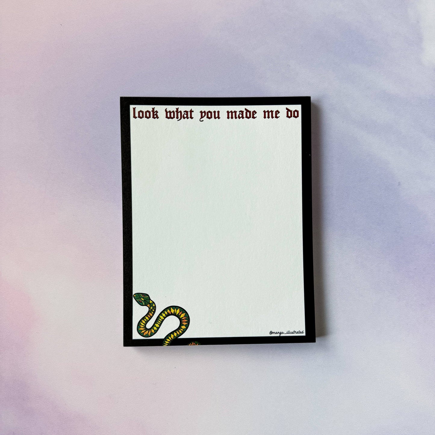 Look What You Made Me Do notepad