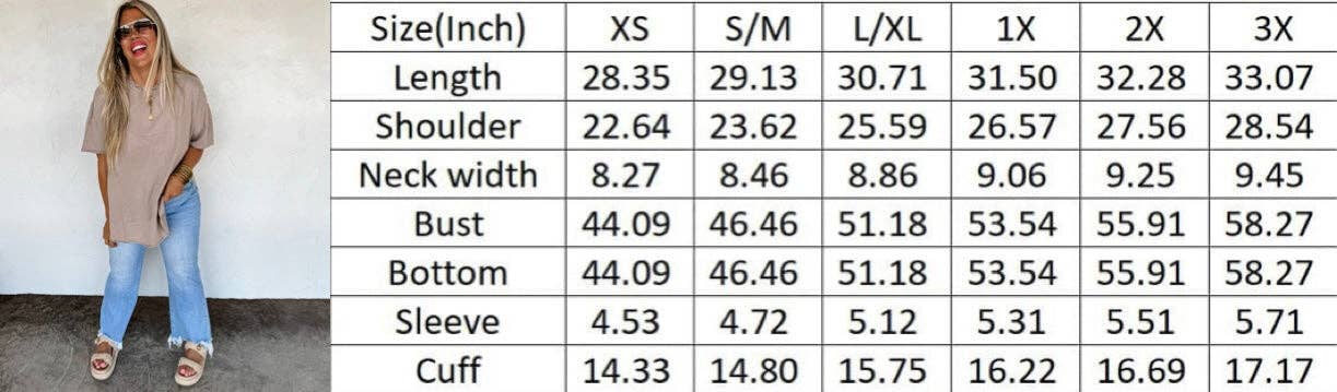 JOEY WASHED COTTON BOYFRIEND TEE RUST