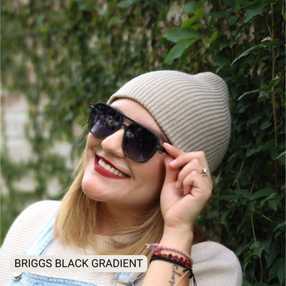 Briggs - Women's Polarized Small/ Medium Aviator : Clear