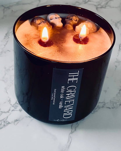 17 OZ The Graveyard Candle - Natural Soy + Fall Candles: Salted Caramel