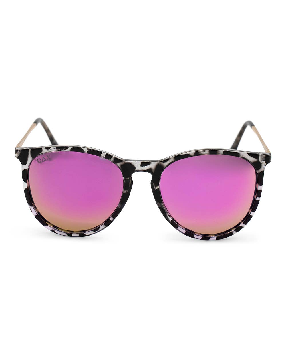 Midnight - Women's Polarized Medium Horn Sunglasses: Hot Pink