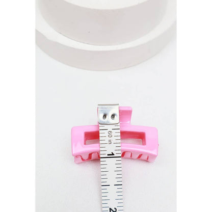 3-Pcs Mini Rectangle Hair Claw Set: MIX COLOR / ONE