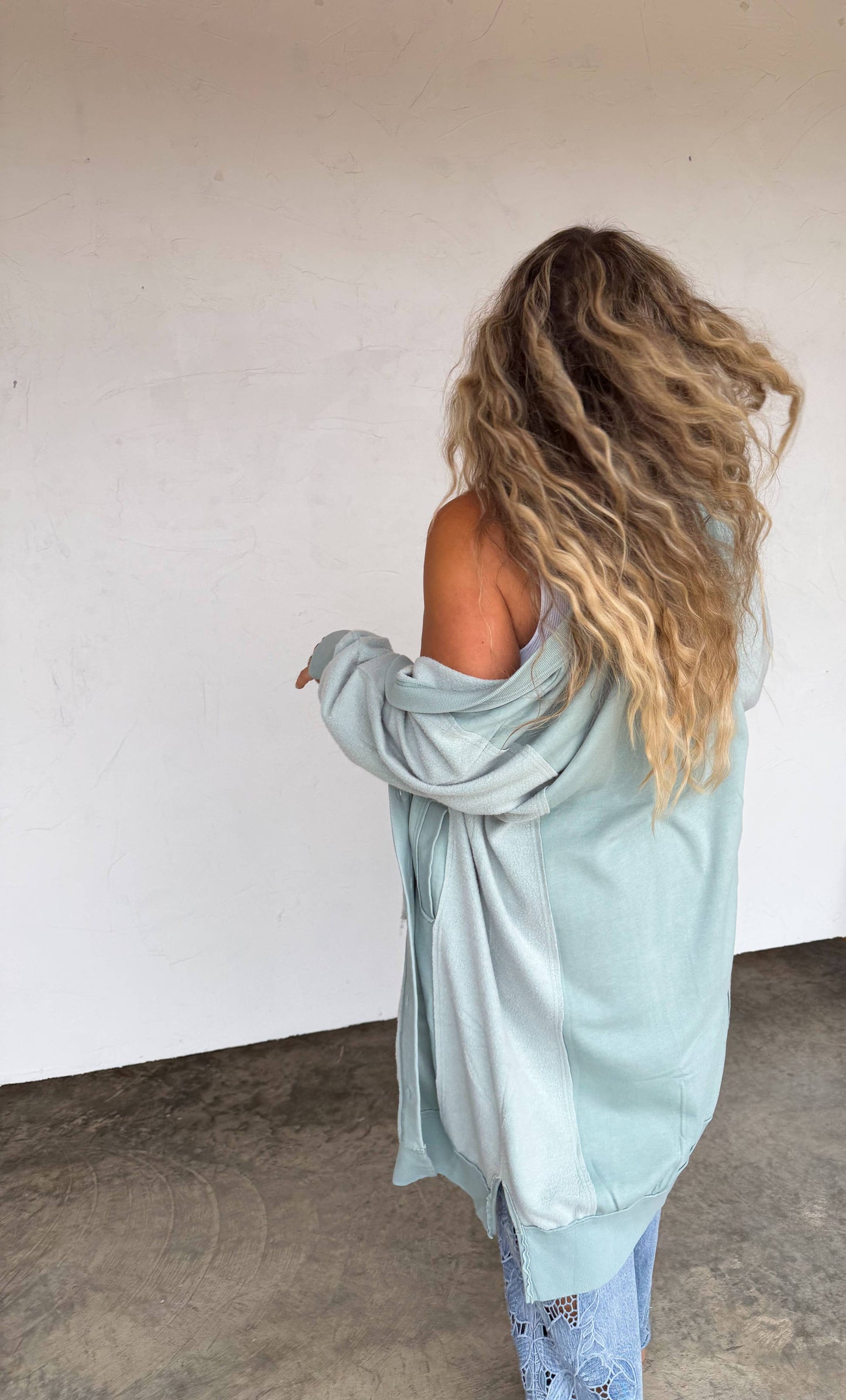 SPRING DESI SWEATSHIRT CARDIGAN: LAVENDER
