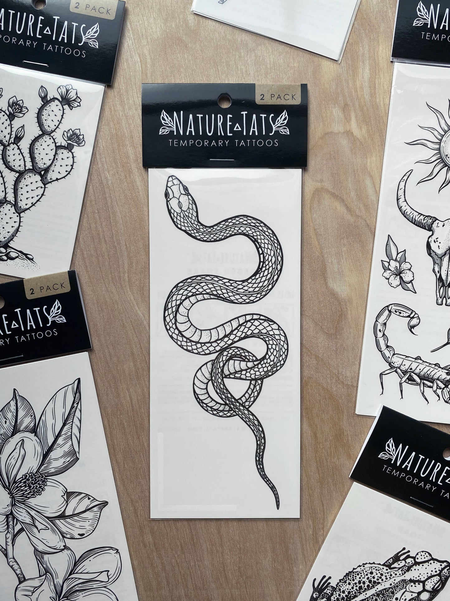 Garden Snake Temporary Tattoo: 1-Pack