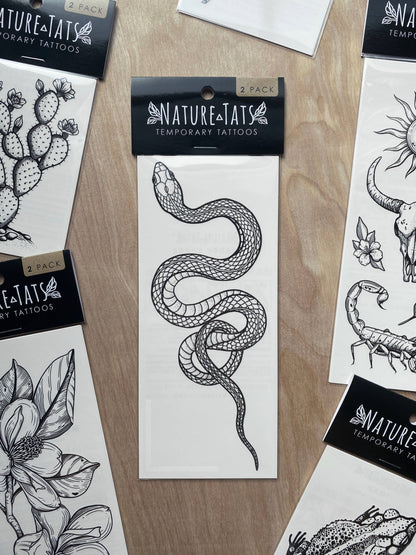 Garden Snake Temporary Tattoo: 1-Pack