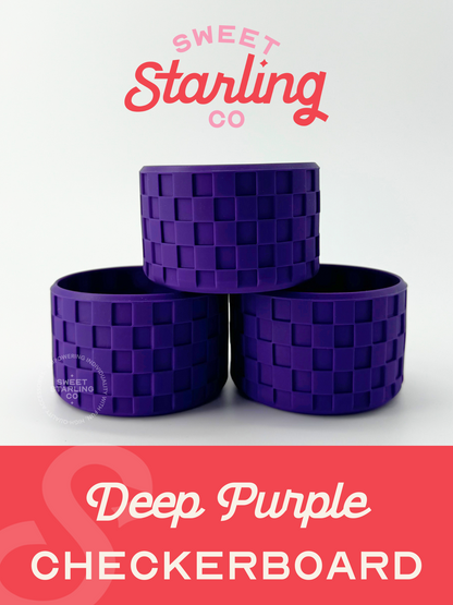 Checkerboard Tumbler Boots- Deep Purple