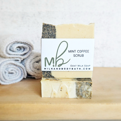 Mint Coffee Scrub Goat Milk Soap