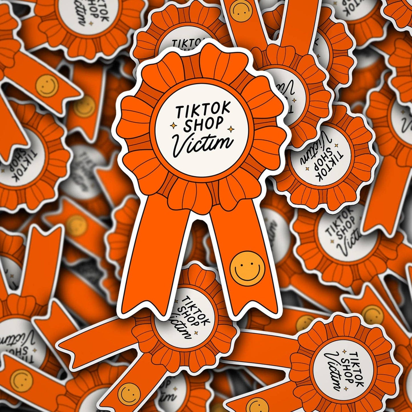 Vinyl Decal Tik Tok Shop Victim Ribbon