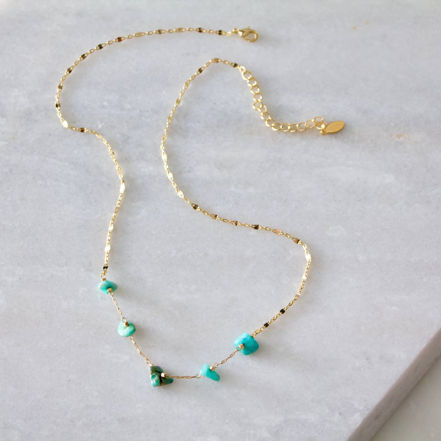 Nugget Necklace - Amazonite, Turquoise: Turquoise