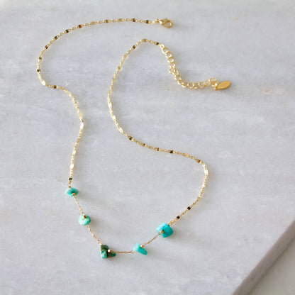 Nugget Necklace - Amazonite, Turquoise: Turquoise