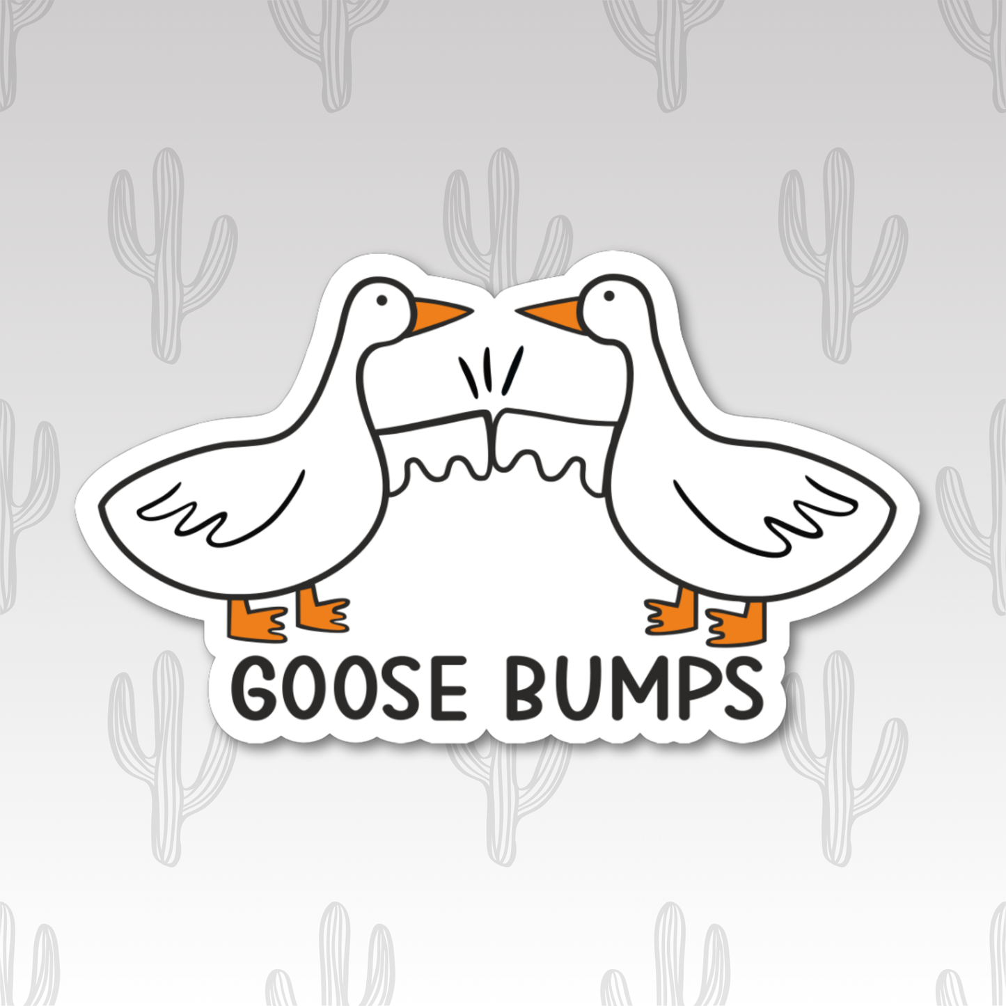 Goose Bumps Sticker, Silly Goose Sticker, Bird Sticker: Unpackaged